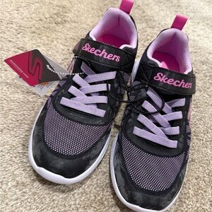 Skechers Black and Purple Athletic Shoes